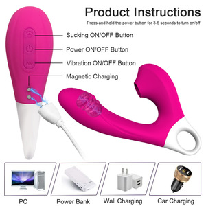 Bestmoon <span class=keywords><strong>Adult</strong></span> Sexspielzeug Frau Saugen Vibrator Vagianl G-Punkt Vibrator <span class=keywords><strong>2</strong></span> in 1 Silikon Vibrator Sexspielzeug für Frau - Product Image 4