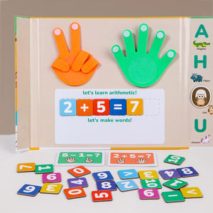 Ensemble de jouets <span class=keywords><strong>math</strong></span>ématiques pour l'apprentissage précoce : Addition, soustraction, alphabet, lettres, orthographe, comptage, planches à doigts - Product Image 4