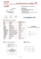 Celdas de Carga de Alta Precisión RJ-6505, Sensor de Celda de Carga con Rango de 6/10 kg, Sensores de Fuerza