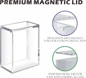 Étui magnétique en acrylique avec couvercle magnétique <span class=keywords><strong>et</strong></span> affichage transparent pour Sword Shield Scarlet & Violet 35 151 Booster Bundle Tabletop Mount - Product Image 6