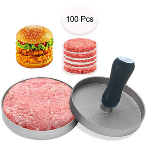 YolecenBurger Moule à Presser la Viande, Presse à <span class=keywords><strong>Steak</strong></span> en Métal, Moule à Tarte de Bœuf Rond, Outil Écologique en Alliage d'Aluminium, Lavage à la Main Uniquement - Product Image 2