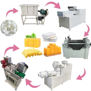 New Design Soap Machinery Equipment Soap Making Machine Mixer Crutcher Vacuum Dryer Plodder Cutter Stamper Line 300-500kg/h - Product Image 2