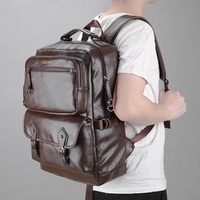 Sac à dos de voyage en cuir pour homme, vente en gros par les fabricants, sac à dos de luxe imperméable pour homme, pour ordinateur