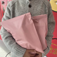 Benutzer definierte Logo-Druck Peach Pink Poly mailer Biologisch abbaubare Express Mailing Reiß verschluss für