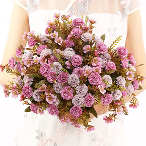 Ramo <span class=keywords><strong>de</strong></span> Flores Artificiales <span class=keywords><strong>de</strong></span> <span class=keywords><strong>Seda</strong></span> Lila Plateada, Simulación <span class=keywords><strong>de</strong></span> Flora Artificial, Dorado Empolvado, Realista, para Decoración <span class=keywords><strong>de</strong></span> Bodas, Hogar, Fiestas, Regalo, Venta al por Mayor - Product Image 3