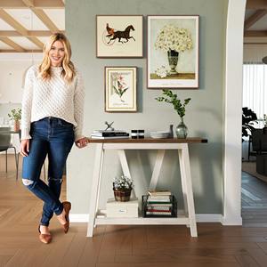 Tavoli Console in Legno Bianco Stile Fattoria Semplice con Ripiani per Ingresso e Soggiorno, Vendita all'Ingrosso - Product Image 6