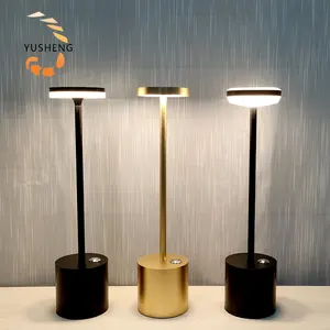 Direct Sale Modern Table Lamp Usb Rechargeable Bedside Touch Control Style Hotel Restaurant Bar Desktop Night Lighting
