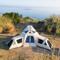 Tente cloche en toile imperméable occultante |   Tente de glamping familiale double couche 13.7 avec trou pour cheminée en TPU |   Hayon de SUV 4 saisons