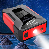 PONFLY Portable voiture saut démarreur 12V batterie externe 10000Mah voiture saut démarreur puissance gonfleur saut démarreur avec pompe à Air