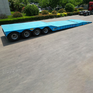 Semi-remorque surbaissée LUYI 80 tonnes à 4 essieux, à suspension mécanique, à col de cygne pliable, pour le transport de machines lourdes - Product Image 5
