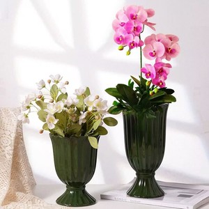 Vase en céramique à colonne romaine de style campagnard français en L Design transfrontalier moderne simple pour l'aménagement de fleurs à l'hôtel et à la maison - Product Image 3