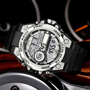 กีฬากลางแจ้งผู้ชาย'นาฬิกาดิจิตอลแบบแอนะล็อกวัสดุโลหะผสมนาฬิกาปลุกกันน้ำนาฬิกานาฬิกาจอแสดงผลคู่ - Product Image 3