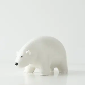 공장 맞춤형 공예 동물 도자기 세라믹 인형 크리스마스 장식품 장식 거실 북극곰