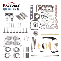طقم إعادة بناء المحرك RACEORLY 06J107065AG EA888 1.8T مع مكبس 21 مم وحشية توقيت وصمام لسيارات أودي A4 A5 وفولكس فاجن باسات BZB CDAA
