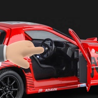 Jouets moulés sous pression modèle de voiture 1:24 RX7-FC jouet de voiture en métal avec son et lumière Pullback véhicule classique voiture jouet