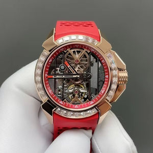 Montre squelette pour homme de qualité supérieure, tendance, avec grand cadran, design ajouré, mouvement mécanique automatique luxueux - Product Image 2