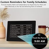 Reloj Electrónico Multifuncional de 7 Pulgadas, Formato 12/24H, Modo de Voz, Reproducción de Video, Compatible con MP3, MP4/AVI, Compatible con Múltiples Idiomas