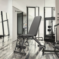 Banc de musculation multifonction réglable avec support de squat, bandes de résistance, pliable, unisexe, équipement d'entraînement complet pour le corps