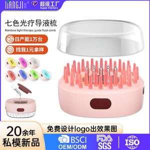 เครื่องหนีบผมไร้สายแบบพกพา พร้อมการบำบัดด้วยแสงสีแดงและสีน้ำเงิน การนวดด้วยการสั่นสะเทือน ชาร์จผ่าน USB สำหรับผมแห้งและผมเปียก - Product Image 5