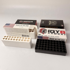 Custom Easy Fold Cardboard 9mm Ammo Box Empty <strong>Ammunition</strong> Magazine Packaging From Professional Packaging Manufacturer - Product Image 5
