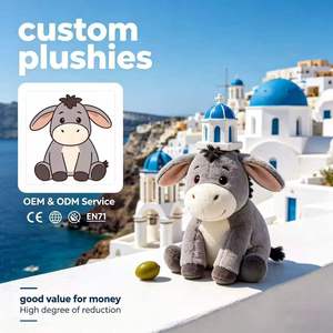 Peluches d'<span class=keywords><strong>ânes</strong></span> personnalisées en gros, service OEM ODM, jouet de <span class=keywords><strong>ferme</strong></span> économique avec certification CE EN71, peluche sûre - Product Image 1