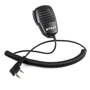 ET-MH400 2 pin connector Remote <b>Speaker</b> <b>Microphone</b> <b>with</b> 3.5 mm Jack for UV-5R UV-82 BF-888S BF-9700 Walkie Talkie Two Way Radio - Product Image 4