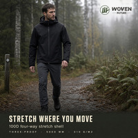 Blouson bomber réversible pour homme en Cordura résistant à l'eau - Léger, coupe-vent, à capuche et col roulé pour l'hiver