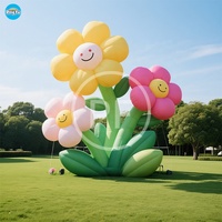 Modèle de fleur gonflable géant Fête de mariage Festival Fleur de planète gonflable avec lumière LED pour décoration de scène