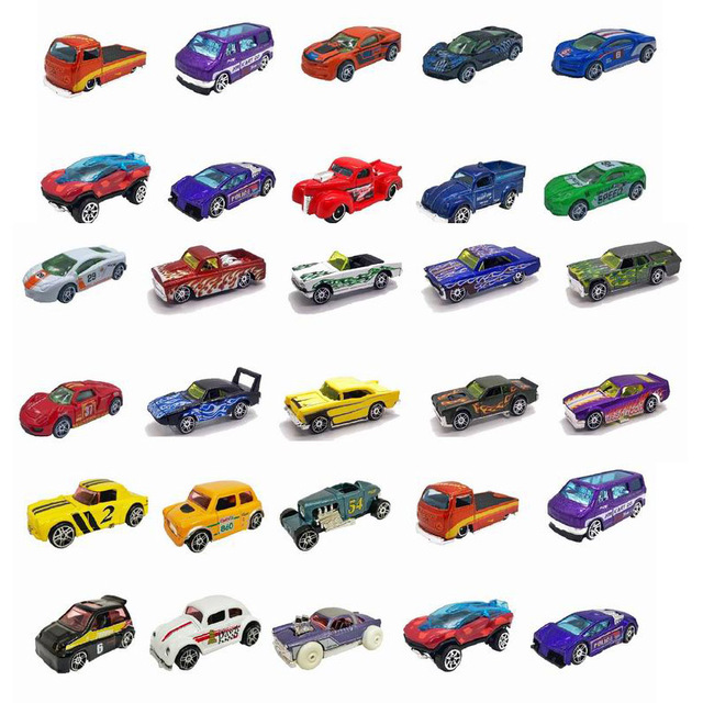 Hot Sales Free Wheel Metal Alloy 1:64 Scale Die Cast Racing Car 50 Models Assort for Boys