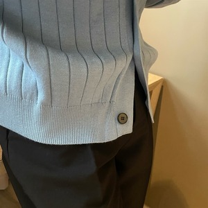 Produits en gros avec automne hiver thermique col en v bouton couleur unie tricoté cardigan mode hommes chandails pour le travail décontracté - Product Image 3