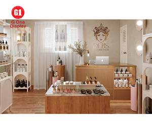 Estantes de Exhibición Personalizados para Tiendas de Cuidado de la Piel |   Exhibidor de Perfumes y Góndola para Maquillaje para Tiendas de Cosméticos Modernas - Product Image 2