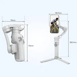 JHD FeiyuTech公式Vimble <span class=keywords><strong>3</strong></span> SE3軸ハンドヘルドジンバルポータブルおよびiPhone15 pro max/Huawei mate60 pro/Samsung用折りたたみ式 - Product Image 6