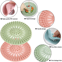 Crépine de vidange d'évier en plastique durable attrape-cheveux couvercles de vidange multicolores flexibles pour salle de bain baignoire douche