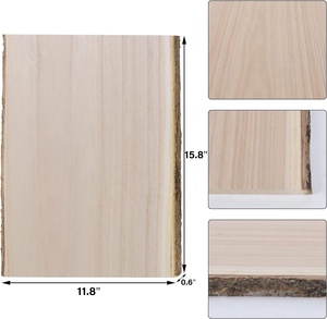 Grandi Fette di Legno Grezzo <span class=keywords><strong>per</strong></span> Pittura, Dischi di Legno Naturale Non Trattato <span class=keywords><strong>per</strong></span> Decorazioni Fai-da-Te e Arredo Murale - Product Image 3