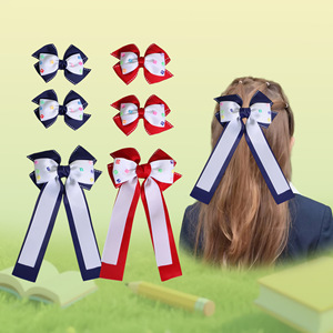 1 Pieza de Lazo para el Cabello Estilo Preppy con Cinta para Uniforme Escolar, Pinza para el Cabello con Lazo Versátil de Primera Calidad, Accesorios para el Cabello para el Regreso a Clases - Product Image 2