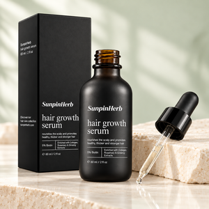 SUNPINHERB 5 Biotin Hair Growth <b>Serum</b> <b>Scalp</b> Nourishing Drop Rosemary Collagen Ginseng Wholesale OEM Factory 60ml - Product Image 1