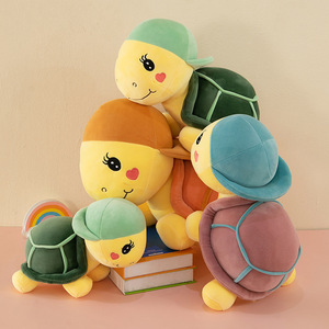 Oem ODM biểu tượng tùy chỉnh phim hoạt hình rùa nhồi búp bê sang trọng với mũ dễ thương động vật biển búp bê thực sự như Big Eye rùa đồ chơi sang trọng - Product Image 5