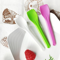 Mini cuillère écologique CPLA personnalisée cuillère à crème glacée jetable emballée individuellement