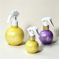 Flacon pulvérisateur en forme de boule 100ml 150ml 350ml en plastique PET rechargeable pour parfum, couleur personnalisée, avec bouchon à vis et pulvérisateur à gâchette