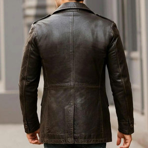 Wholesale Top Premium Quality Genuine Leather <b>Men's</b> Winter Winter Thickened Warm Reversible Business Casual Leather <b>Coat</b> - Product Image 2