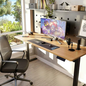 โต๊ะเกมมิ่งดีไซน์ทันสมัย RGB ปรับได้ พร้อมระบบปรับระดับความสูงด้วยไฟฟ้า หมุนได้ ขยายได้ สำหรับใช้ในห้องนอน ห้องทำงาน หรือสำนักงาน หรูหรา แข็งแรง - Product Image 5