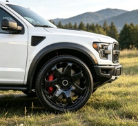 Jantes forgées monobloc en forme de cœur 6061 T6 Noir brillant 5x100 5x114.3 à déport profond, design élégant pour voiture, SUV, tuning et marché secondaire