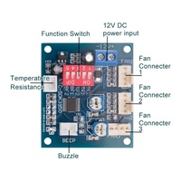 12V 4 fils DC PWM PC CPU ventilateur contrôle de température contrôleur de vitesse automatique haute température alarme électronique Module de refroidissement Kit