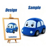 Peluche personnalisée Leehom, Tracteur Rouge Souriant de Dessin Animé, Ultra Douce, Doudou pour Enfants, Idéale pour les Fêtes et Événements d'Entreprise