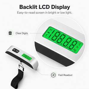 Balance de bagages électronique numérique portable LCD 50 kg avec alimentation par piles pour les voyages - Product Image 4