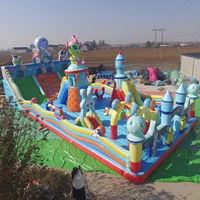 Château gonflable de 20 d'enfants colorés d'équipement extérieur de parc d'attractions de x 10m
