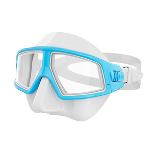 Masque de plongée à deux fenêtres, verre trempé 4,0 mm, silicone liquide, faible volume, anti-buée, plongée libre, sports nautiques pour adultes - Product Image 3