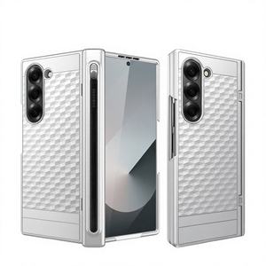 Funda para Samsung <span class=keywords><strong>Galaxy</strong></span> Z Fold 6/7 con Textura de Cubo, Protección Completa de Bisagra Externa, Delgada, Resistente a Impactos, con Soporte Integrado para <span class=keywords><strong>S</strong></span> Pen - Product Image 1