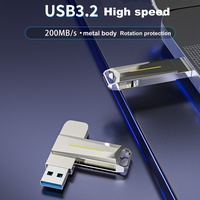 Flashdisk Solid-state Metal 64g 128g USB 3.2, Flashdisk Musik Mobil Custom, Kapasitas Dapat Disesuaikan