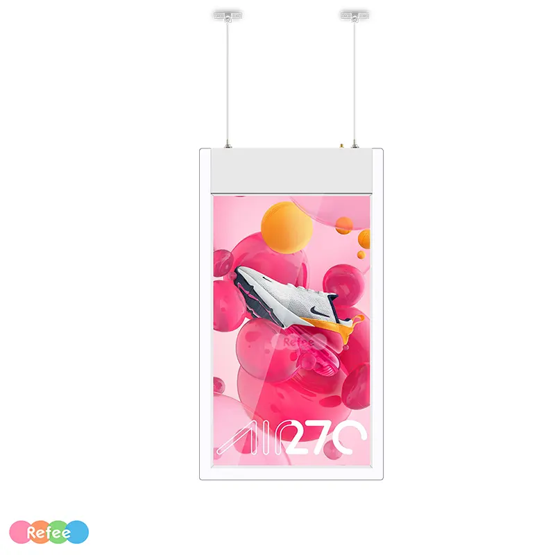 43inch High brightness Dual Shop window lcd Double sided advertising display Android digital signage
